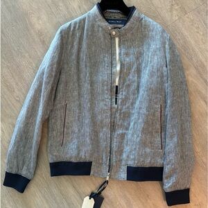 Zara mens linen bomber jacket